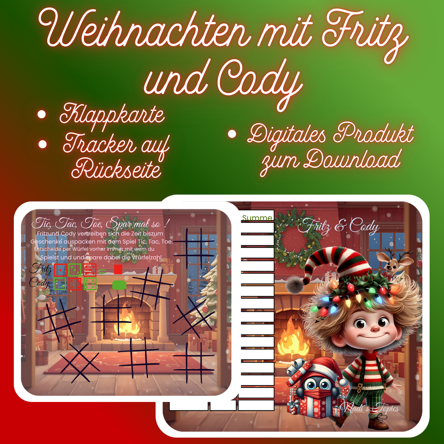 Klappkarte Fritz & Cody