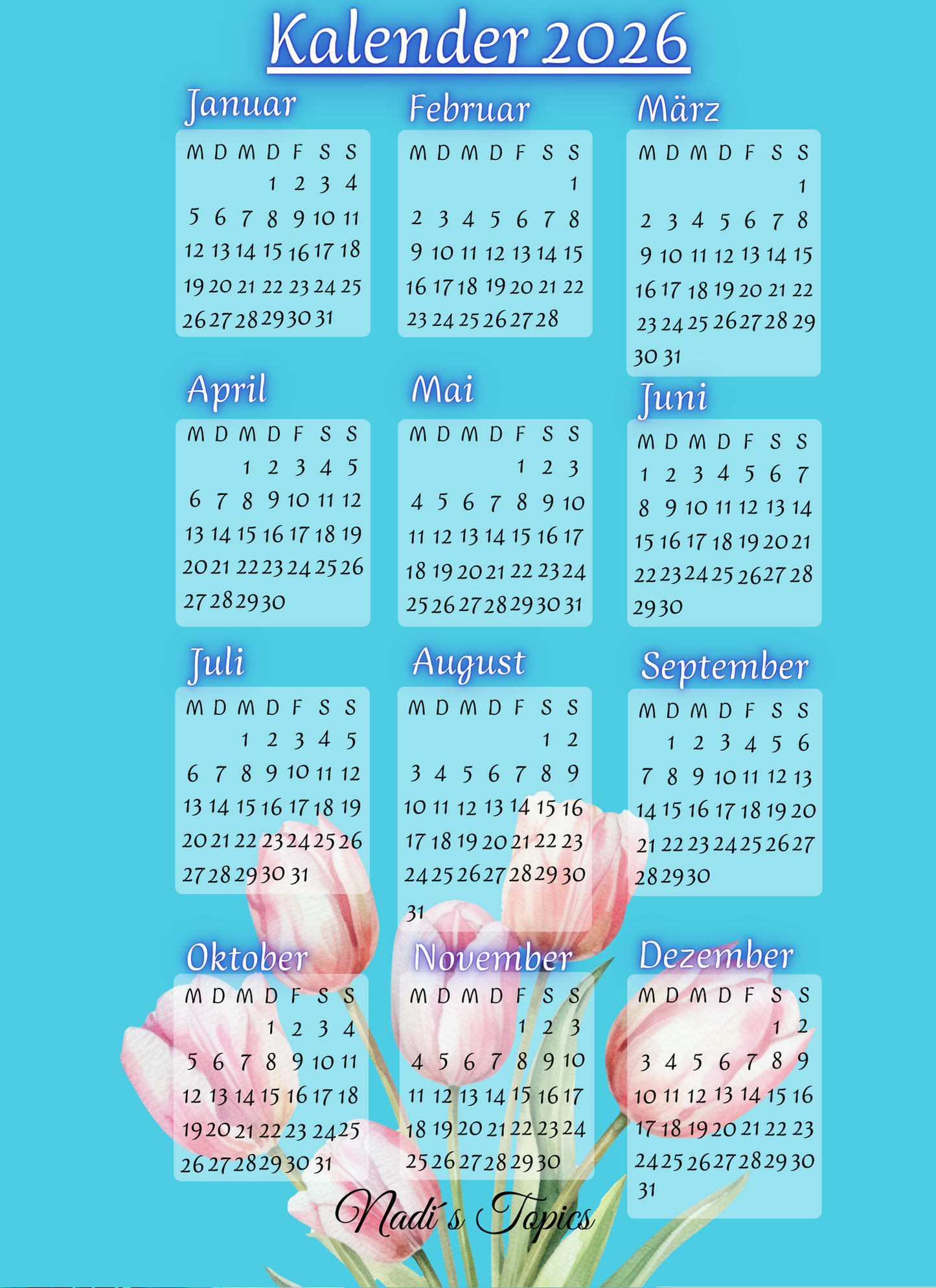 Budget Planer 2026, Blau - Digital