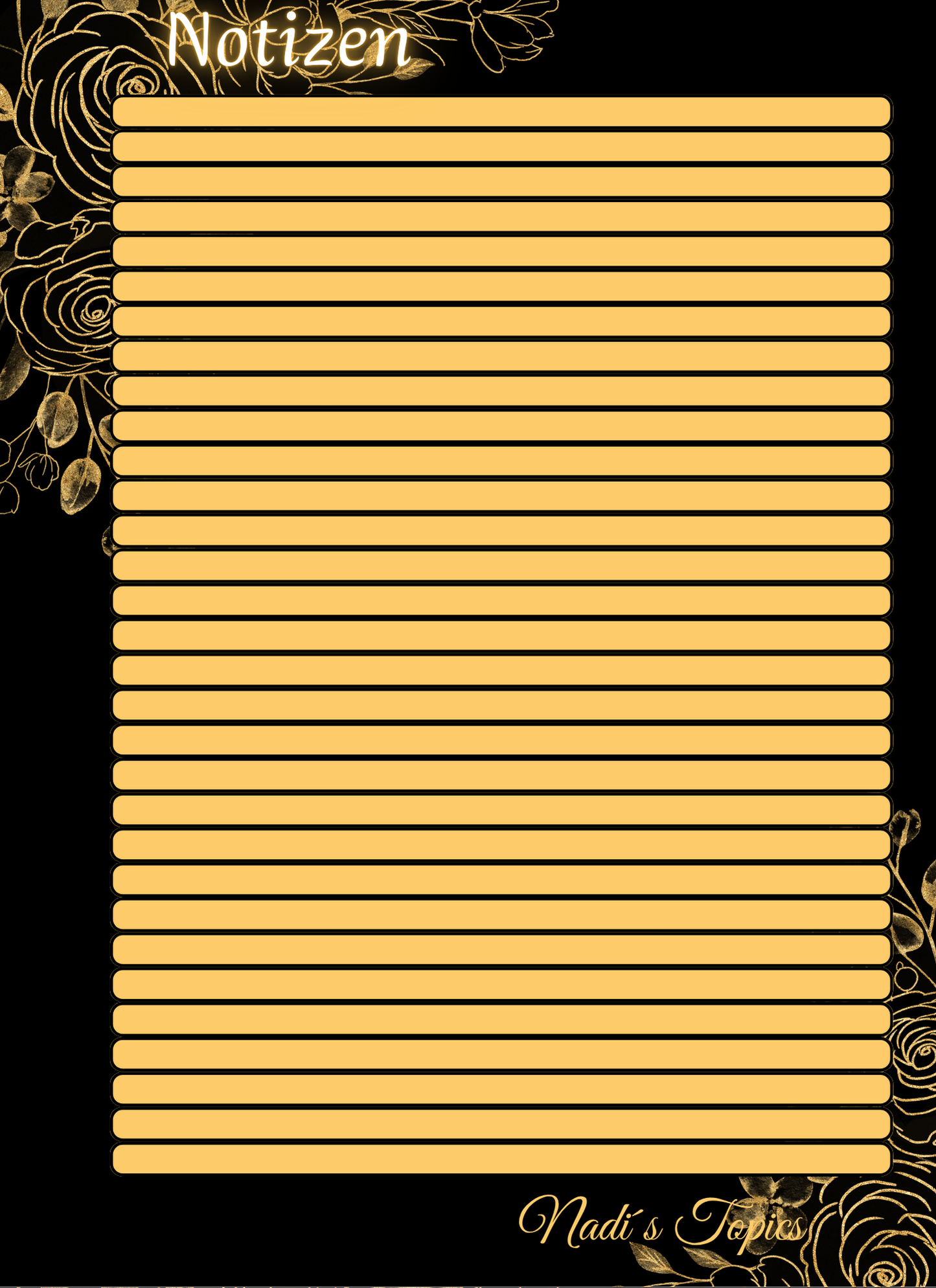 Budget Planer 2026 Schwarz, Gold -Digital