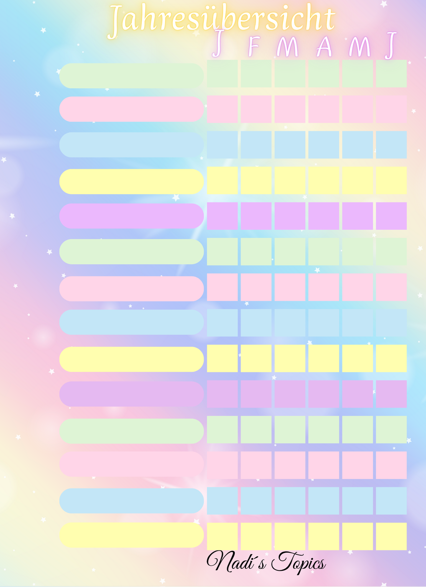 Budget Planer 2026- Pastell