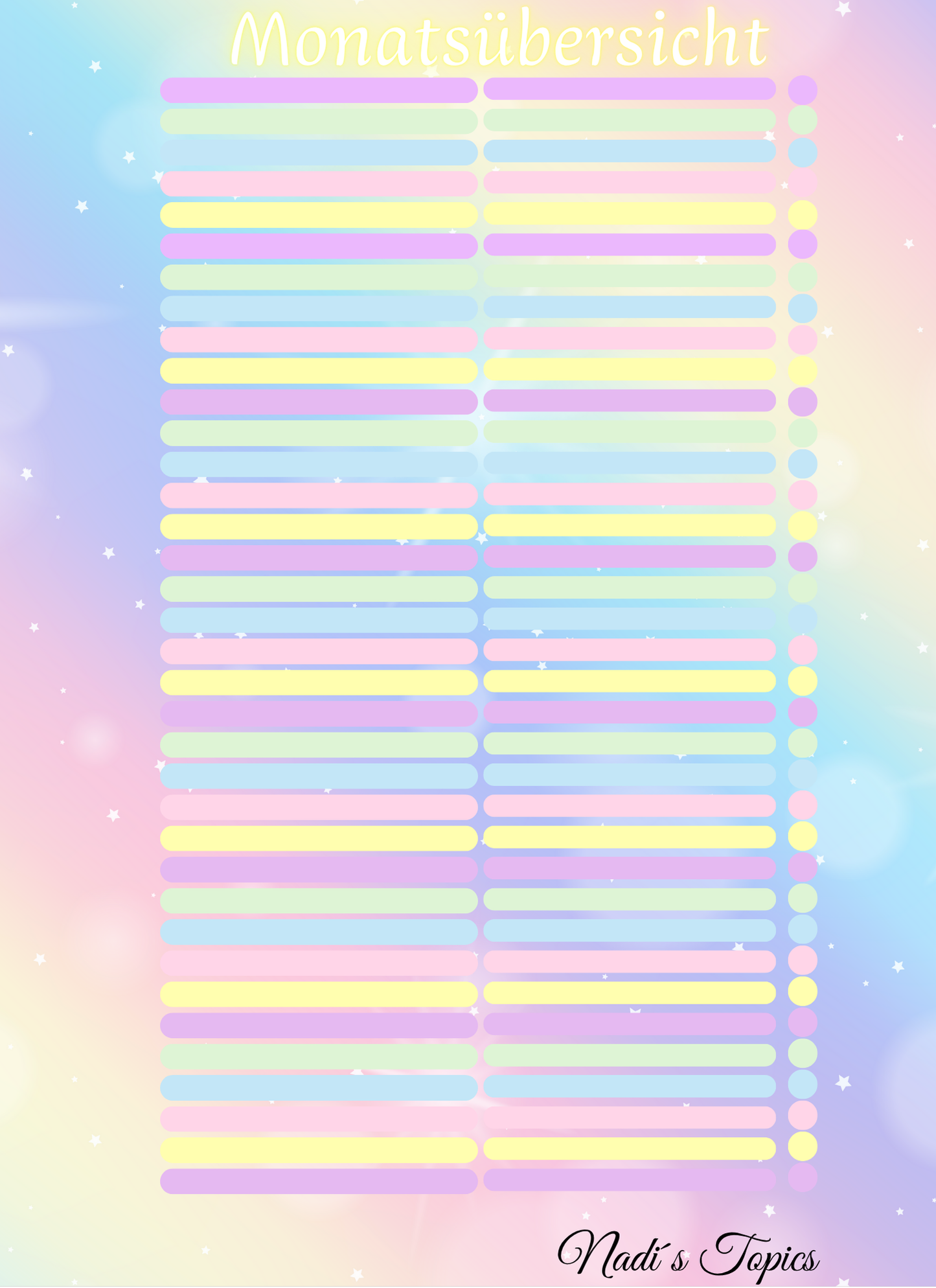 Budget Planer 2026- Pastell