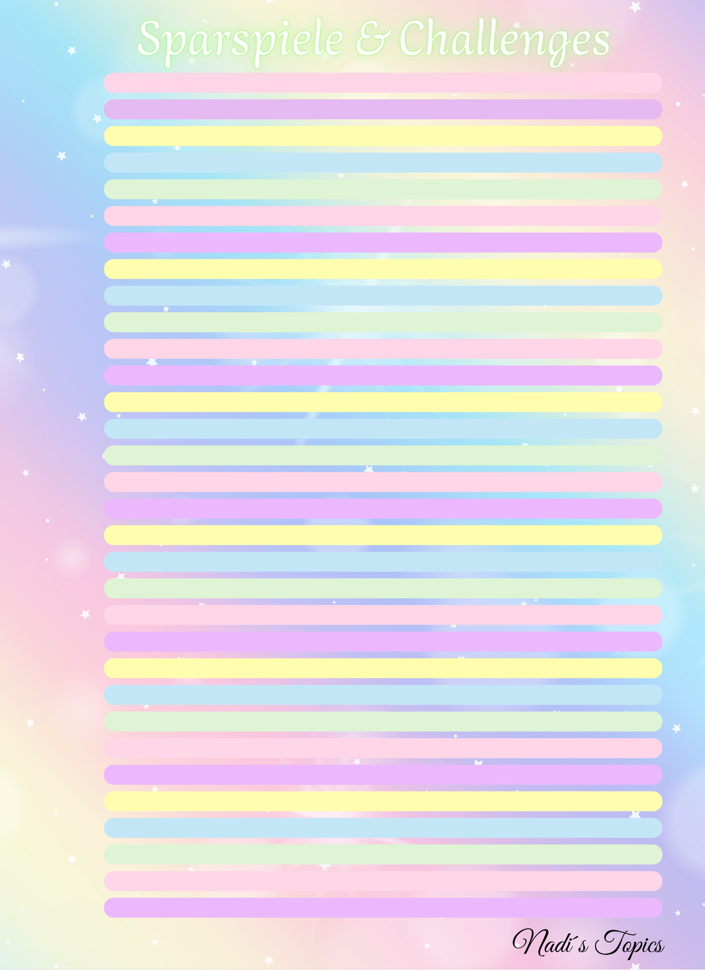 Budget Planer 2026- Pastell