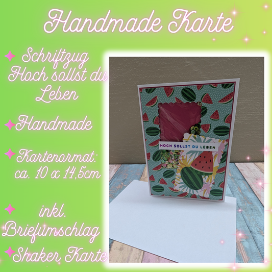 Hoch sollst du Leben- Shaker Karte