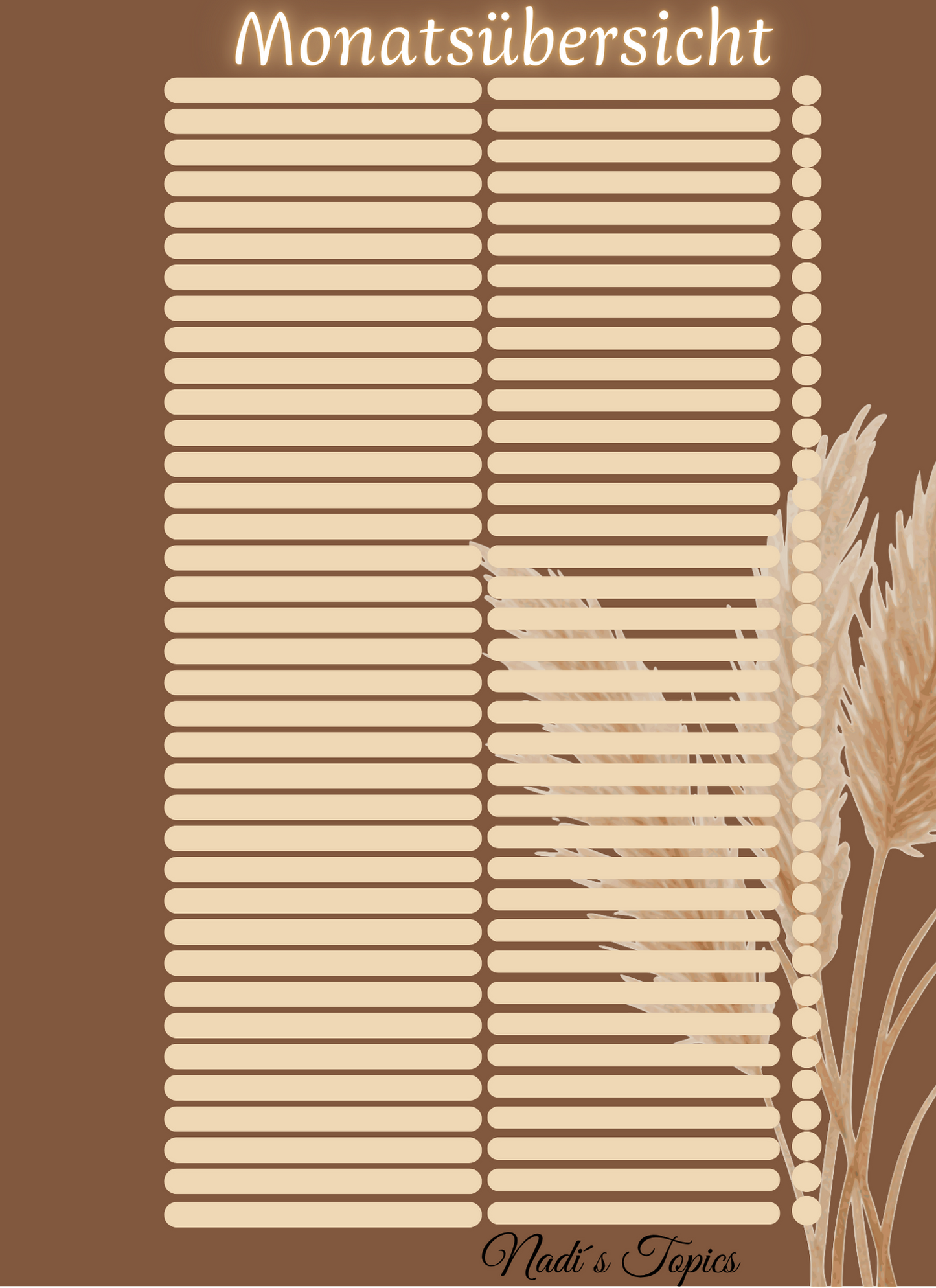 Budget Planer 2026 - Creme, Braun