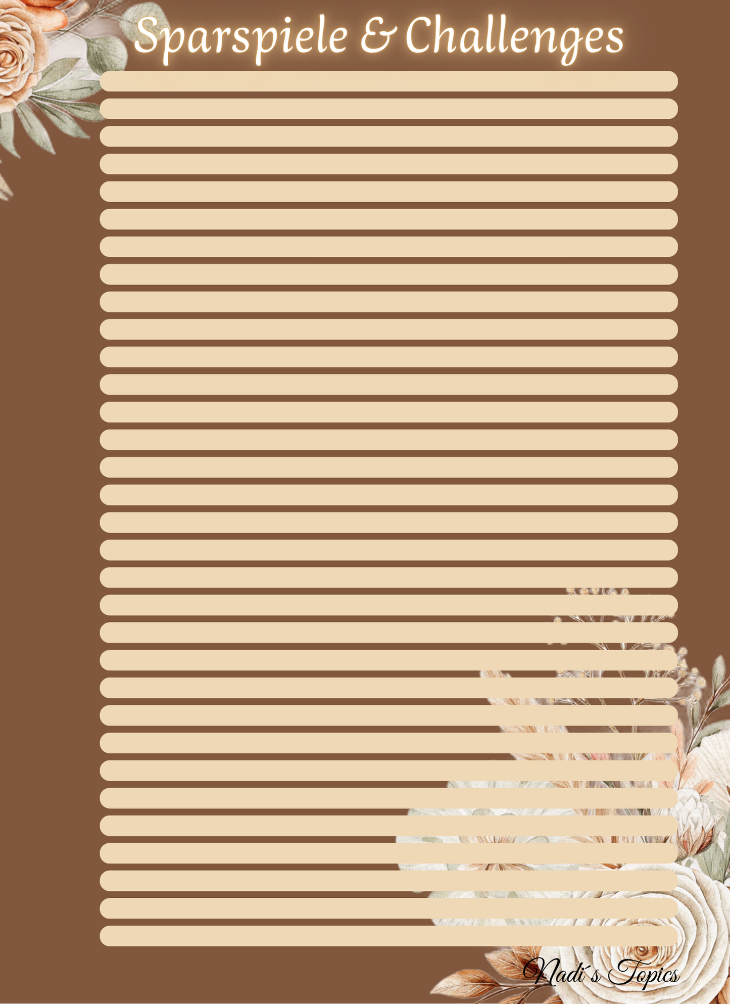 Budget Planer 2026 - Creme, Braun