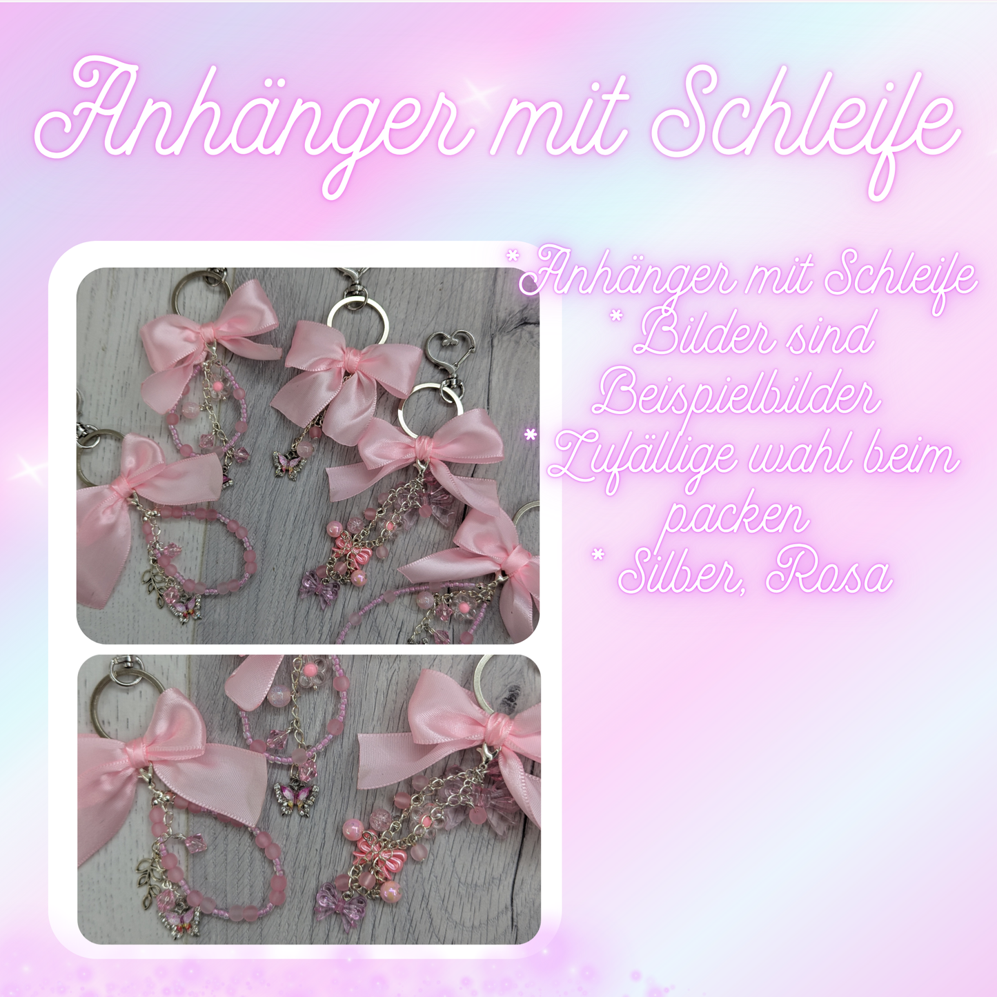 Anhänger - Rosa, Silber