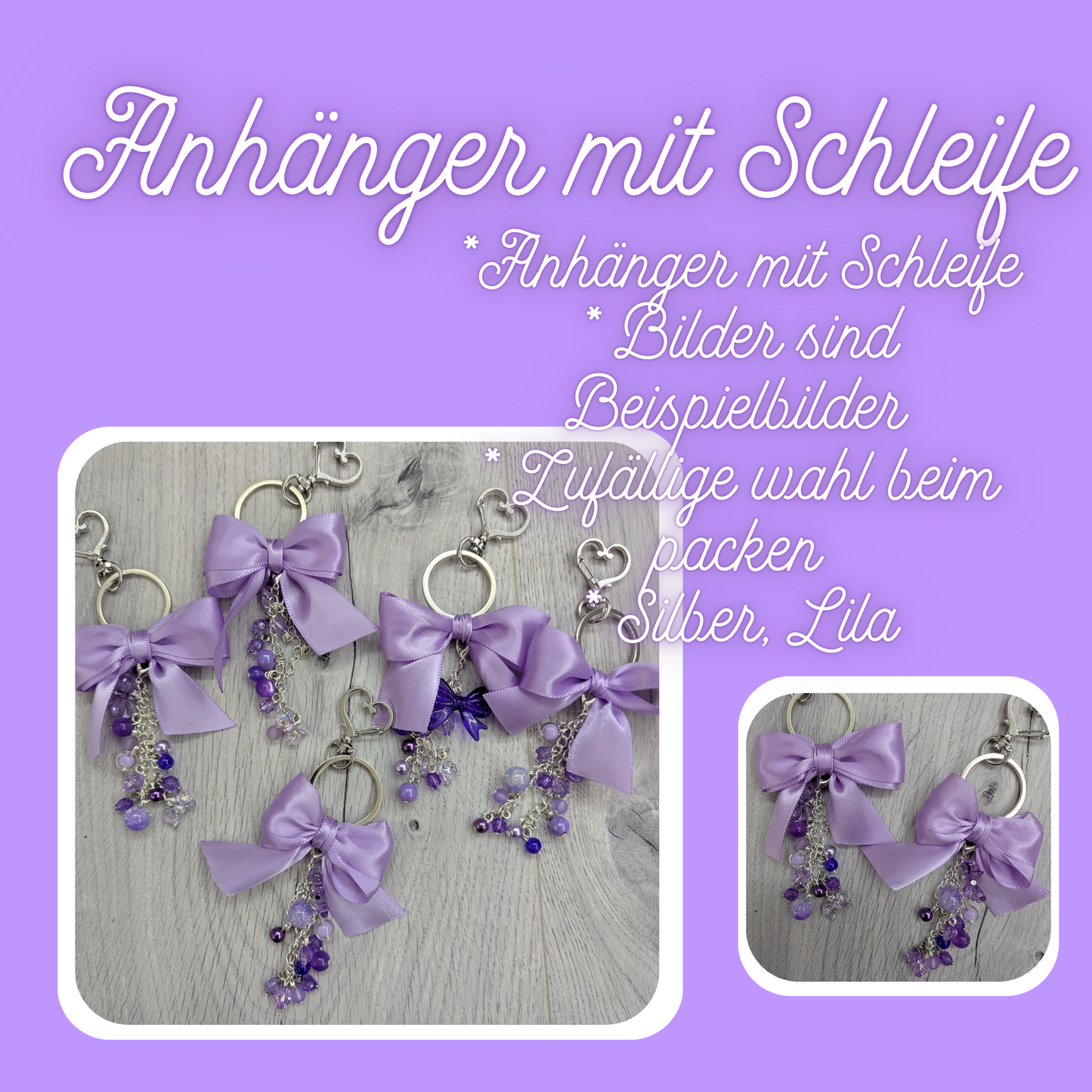 Anhänger - Lila, Silber