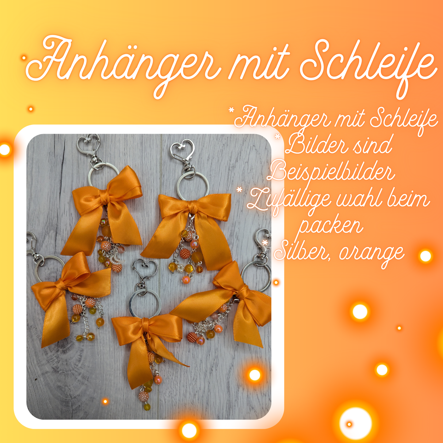 Anhänger - Orange, Silber