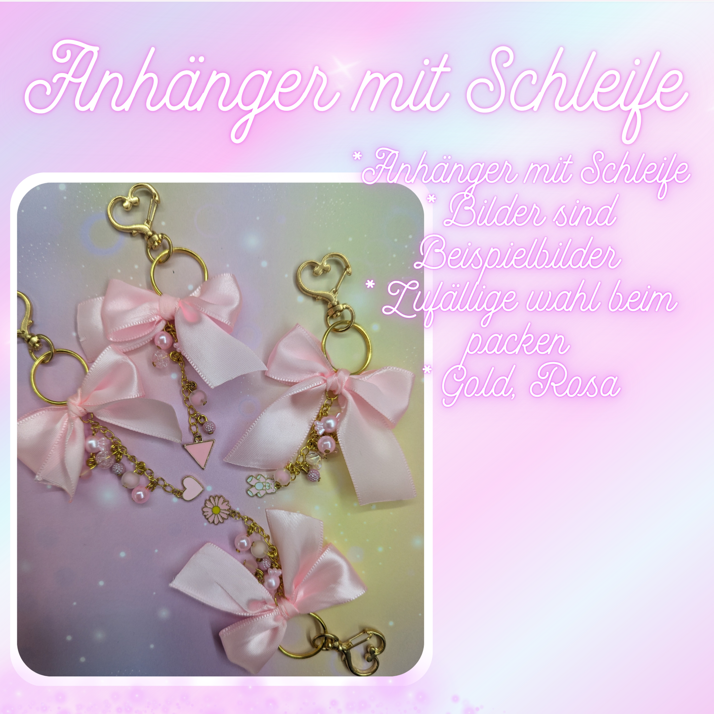 Anhänger -Rosa, Gold