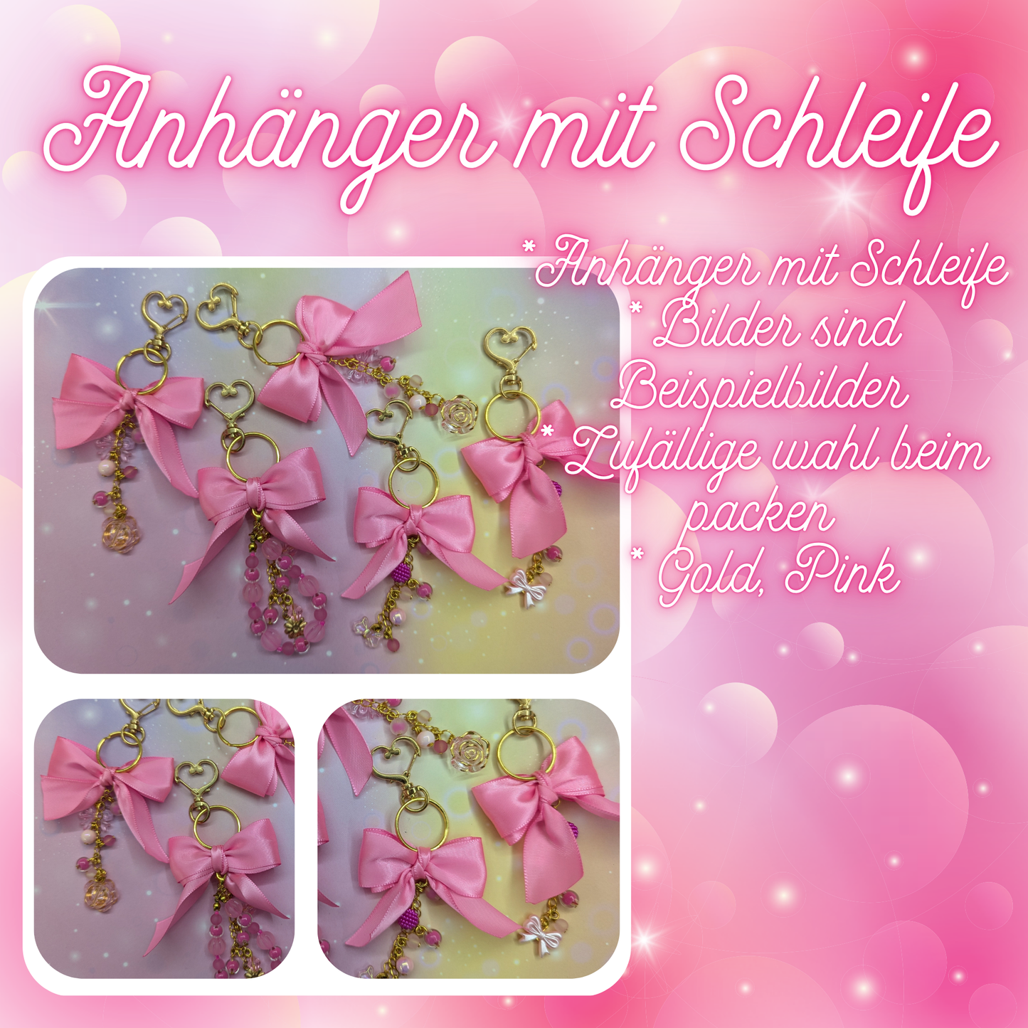 Anhänger -Pink, Gold