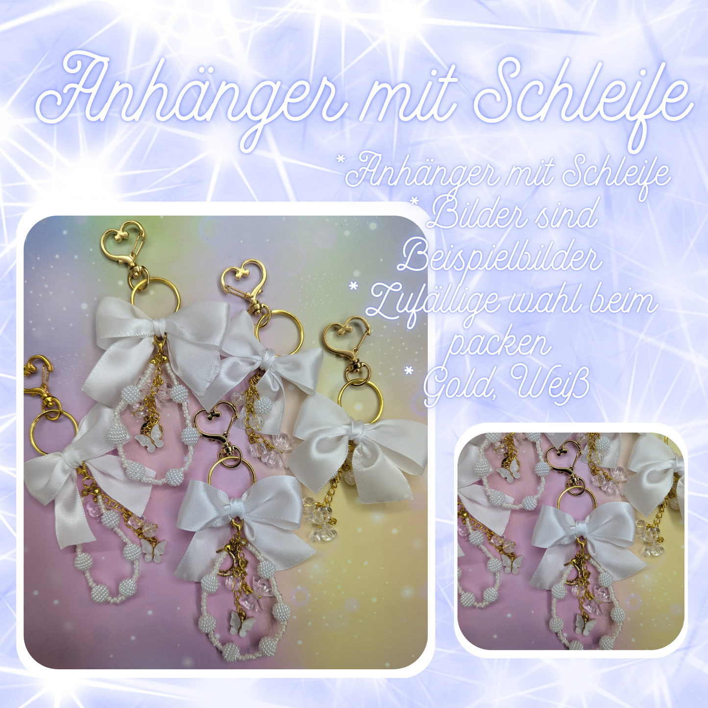 Anhänger -Weiß, Gold