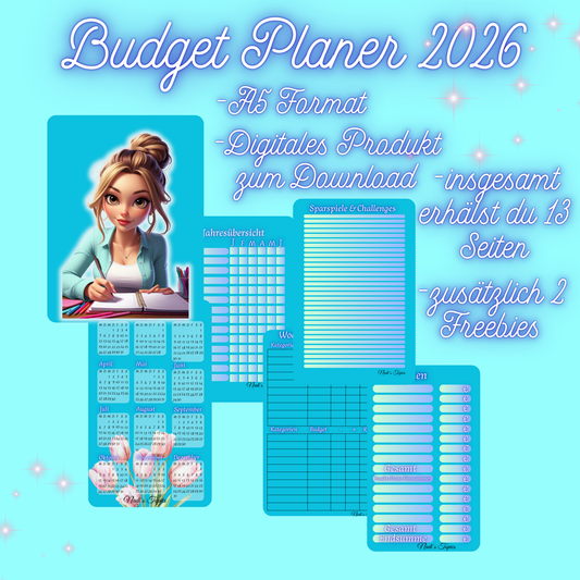 Budget Planer 2026, Blau - Digital