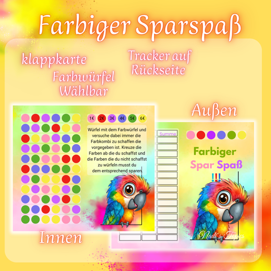 Farbiger Sparspaß