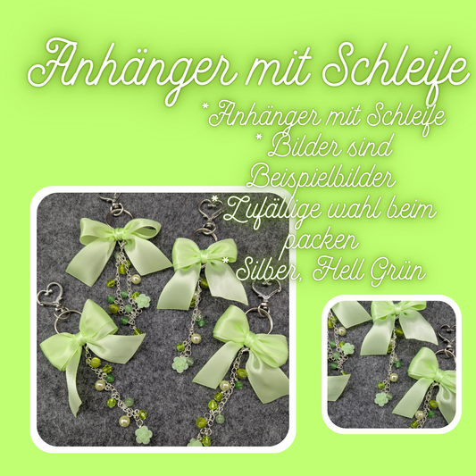 Anhänger- Silber, Hellgrün/ Pastellgrün