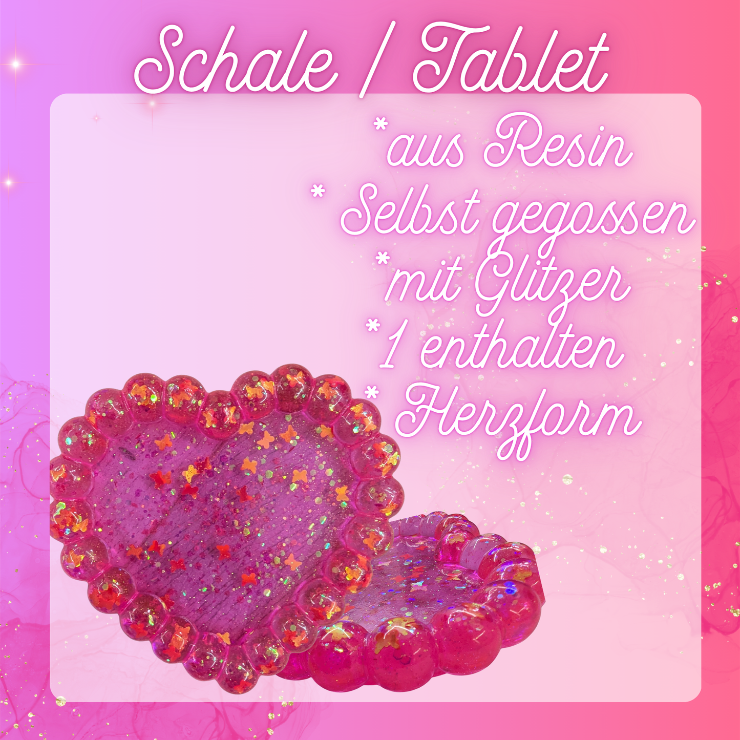 Schale / Tablet- Herz