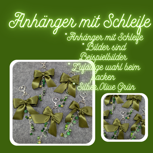 Anhänger- Silber, Olivegrün