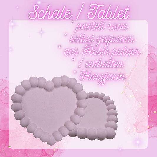 Schale / Herz rosa
