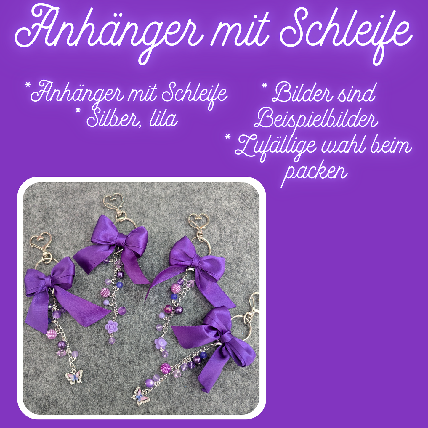 Anhänger- Silber,Lila