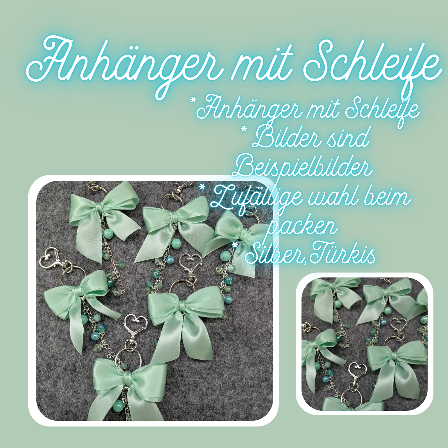 Anhänger- Silber, Türkis