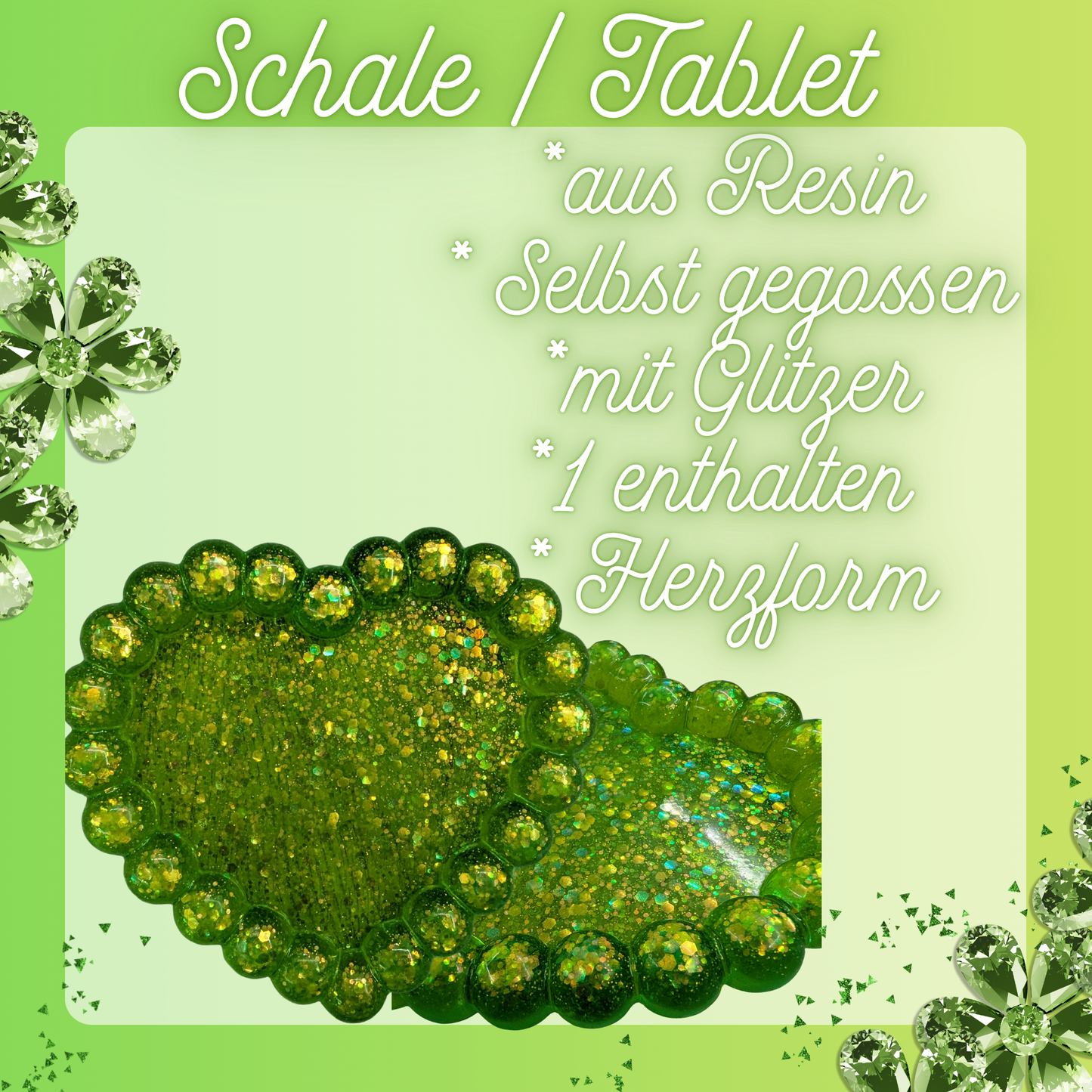 Schale / Tablet- Herz