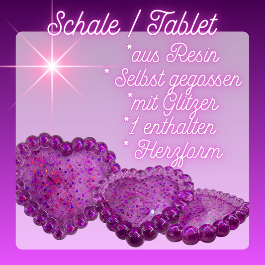 Schale / Tablet- Herz