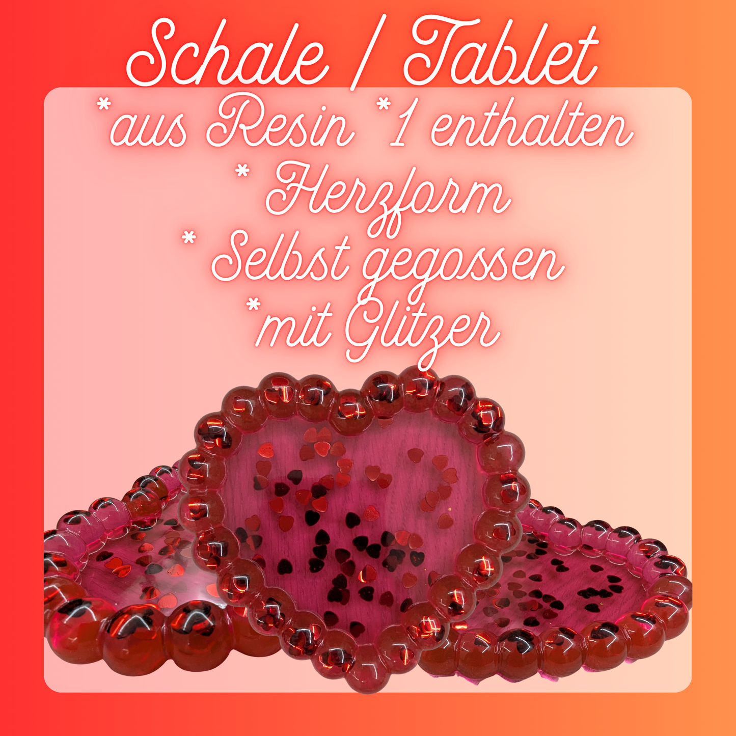 Schale / Tablet- Herz