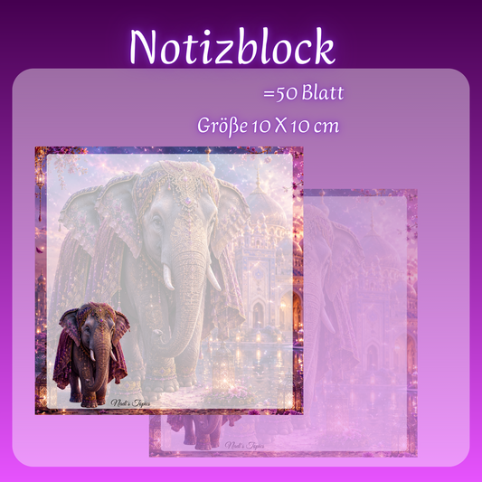 Notizblock- Elefant