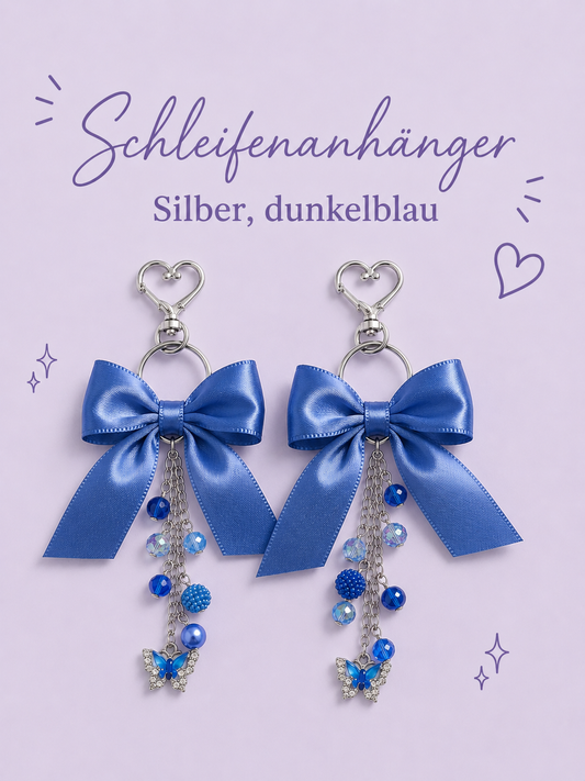 Anhänger- Silber, Dunkel blau